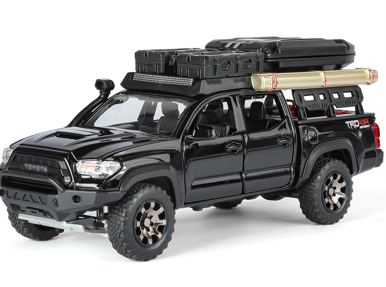 1:32 Scale Toyota Tacoma TRD Camping Accessories Diecast 4WD