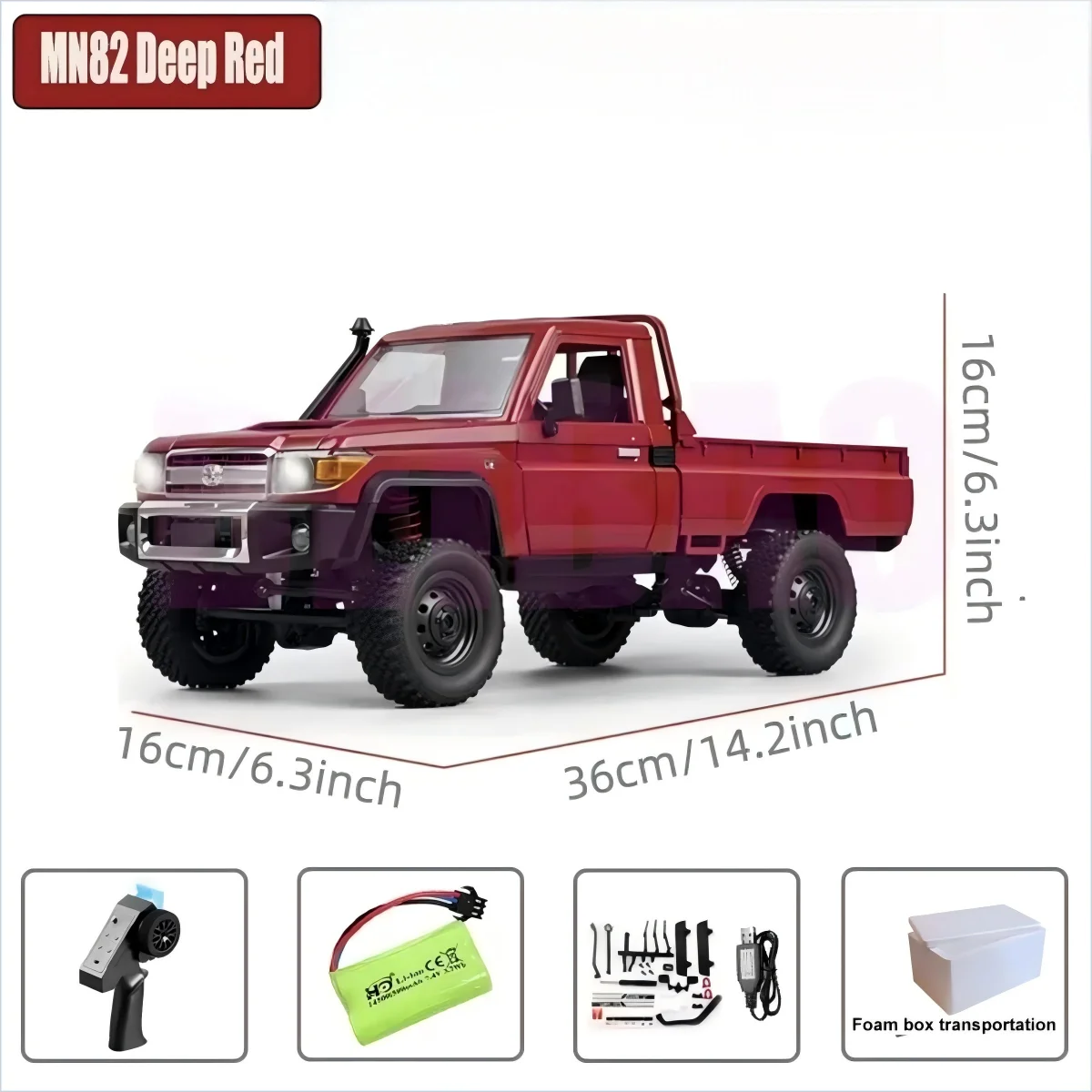 1:12 Scale Land Cruiser RC Off-Road Rock Climber 4WD