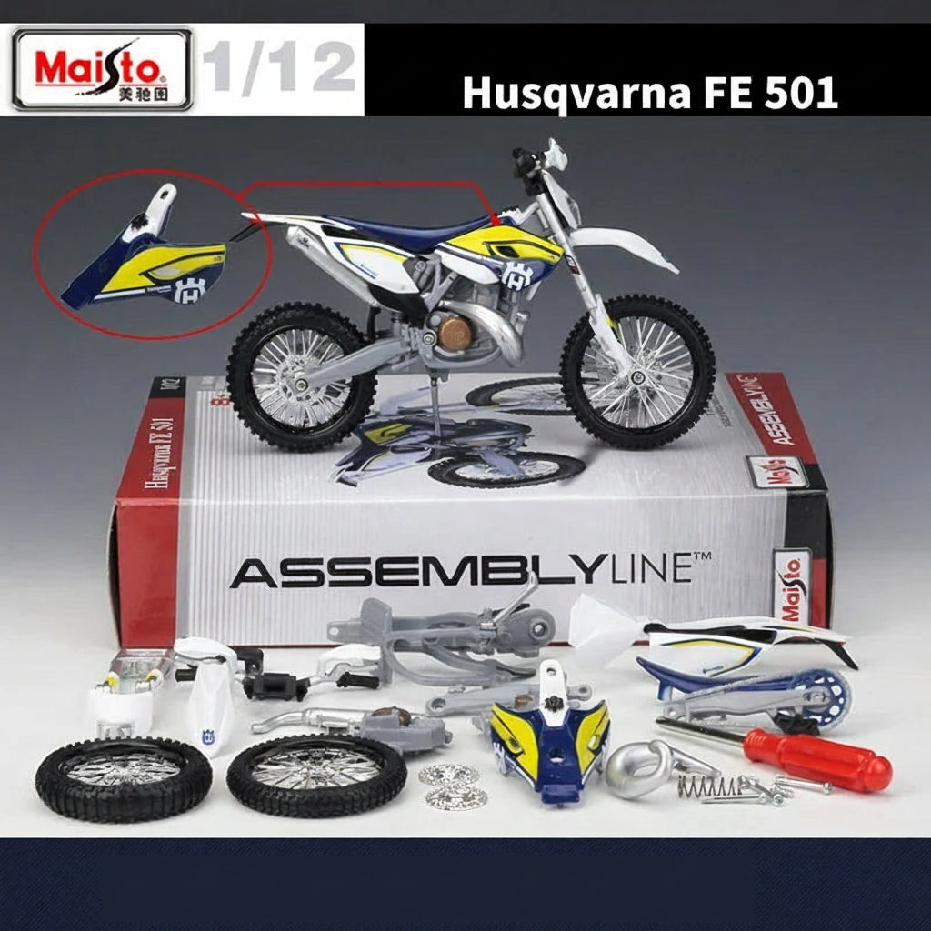 1:12 Scale Maisto Husqvarna FE 501 Assembly Diecast Dirtbike