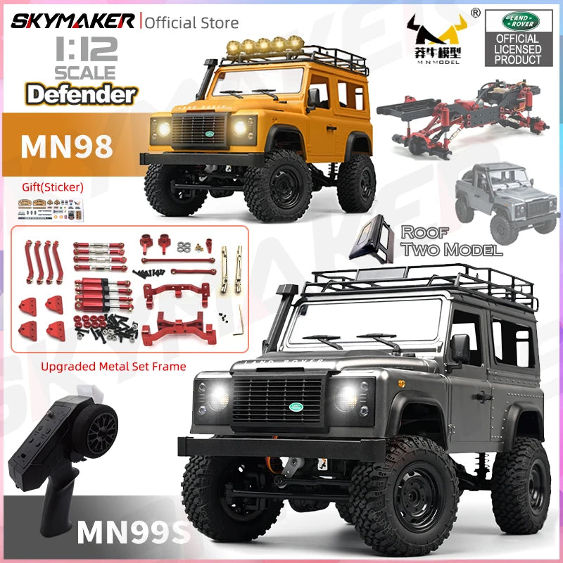 1:12 Scale Land Rover Defender Remote Control Rock Climber 4WD