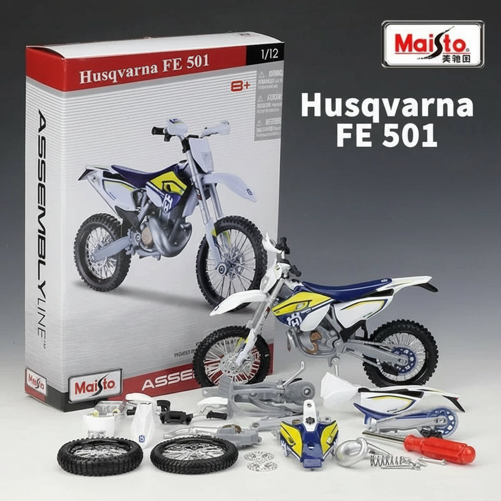 1:12 Scale Maisto Husqvarna FE 501 Assembly Diecast Dirtbike