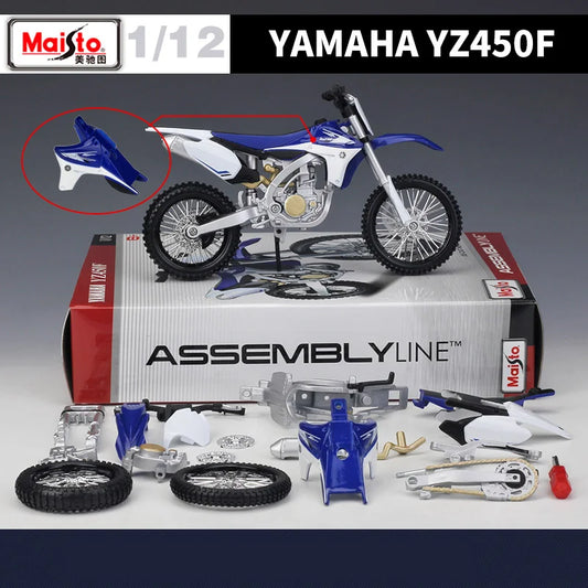 1:12 Scale Yamaha YZ450F Maisto Assembly Line Diecast Dirtbike