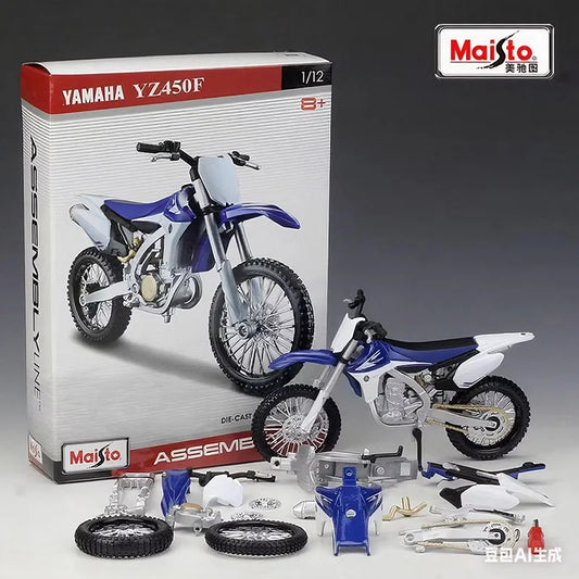 1:12 Scale Yamaha YZ450F Maisto Assembly Line Diecast Dirtbike
