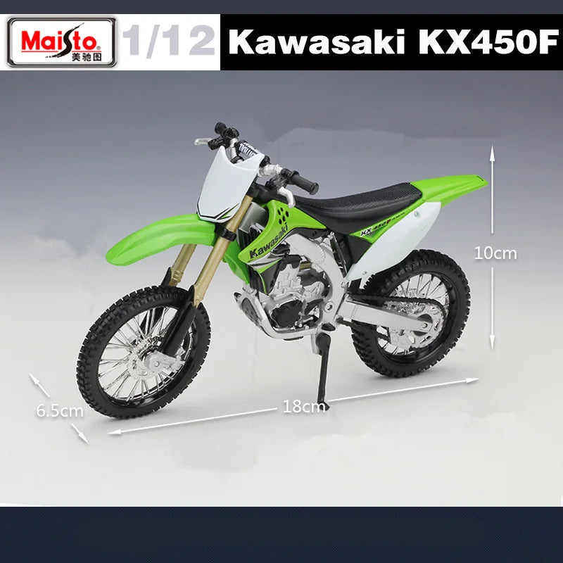 1:12 Scale Maisto Kawasaki KX450F Diecast Dirtbike