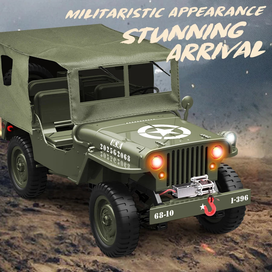 1:10 Scale Military Jeep Remote Control 4WD