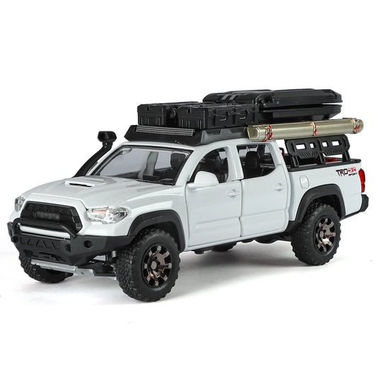1:32 Scale Toyota Tacoma TRD Camping Accessories Diecast 4WD