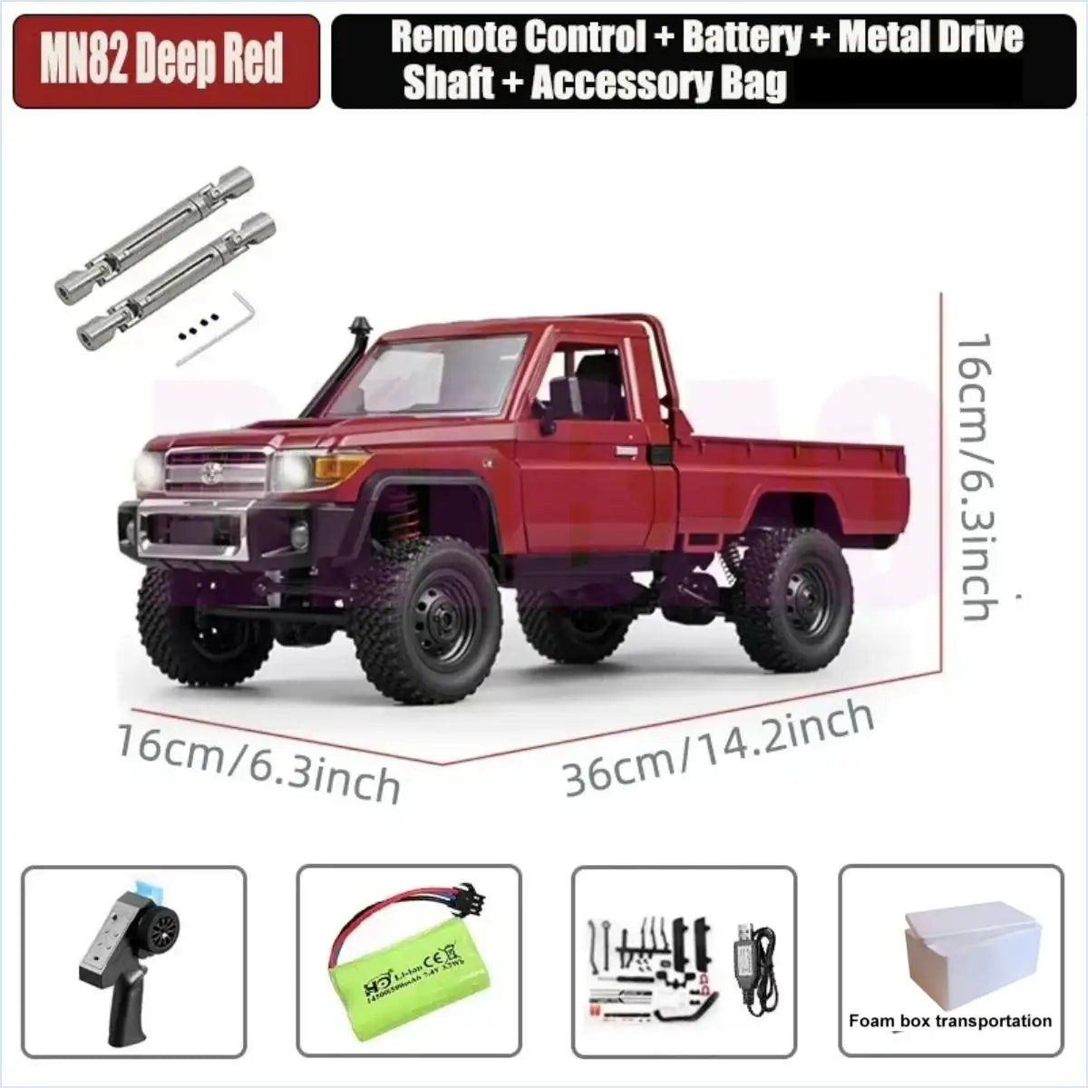 1:12 Scale Land Cruiser RC Off-Road Rock Climber 4WD